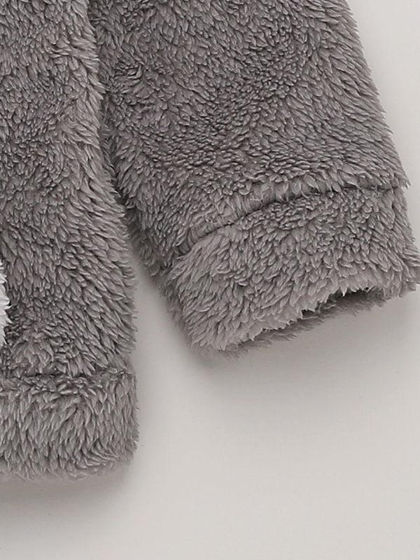 Winter Cute Infant Baby Panada Style Fleece-lining Hoodie 3-Color - dianjiang-