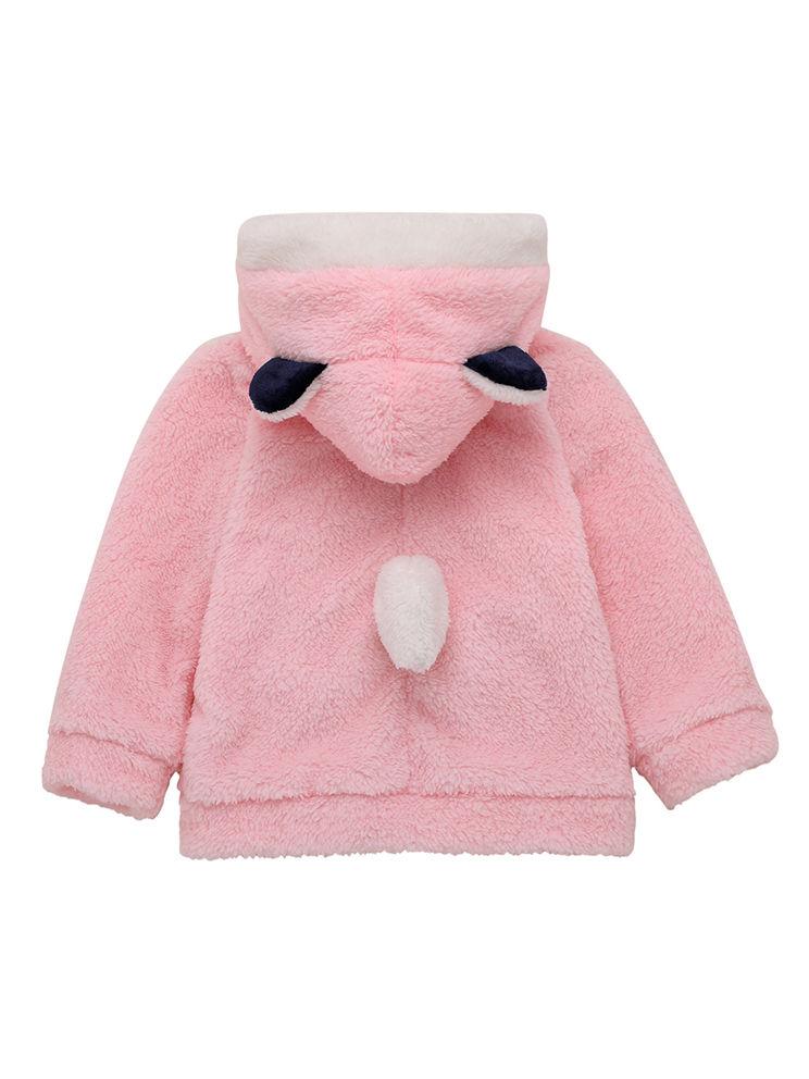 Winter Cute Infant Baby Panada Style Fleece-lining Hoodie 3-Color - dianjiang-