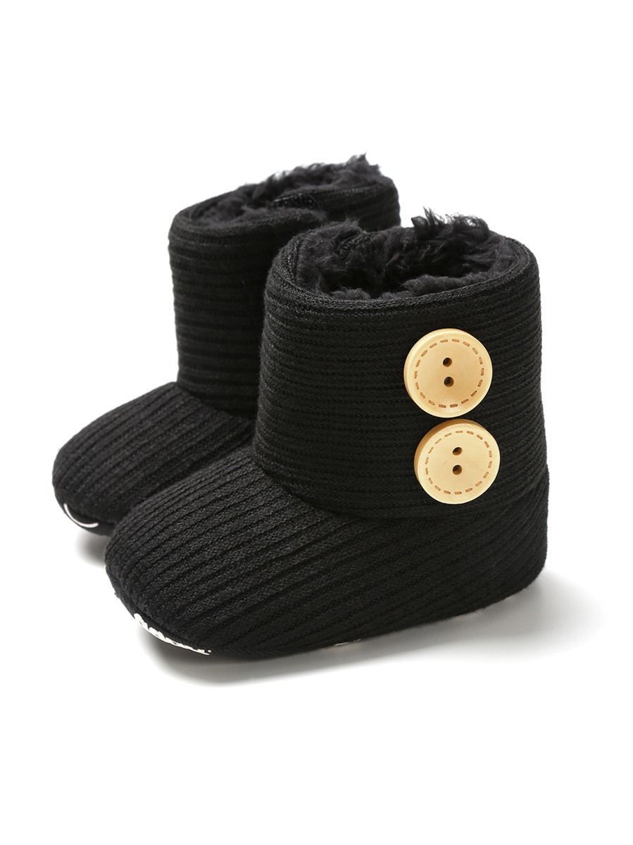 Winter Ribbed Baby Furry Knitted Boots - dianjiang-