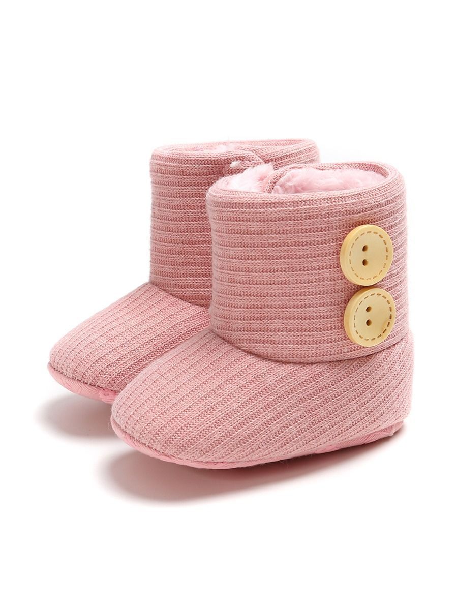 Winter Ribbed Baby Furry Knitted Boots - dianjiang-