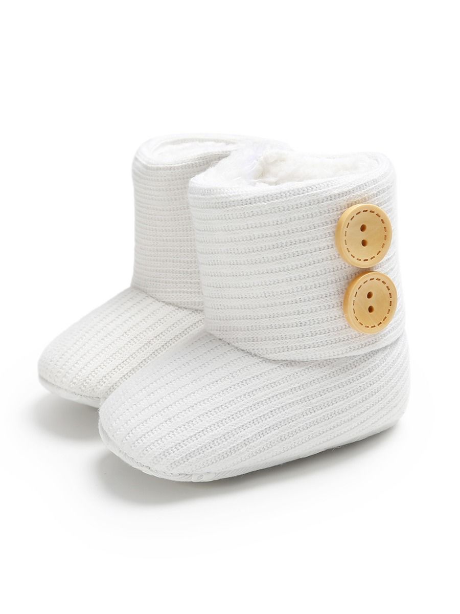 Winter Ribbed Baby Furry Knitted Boots - dianjiang-