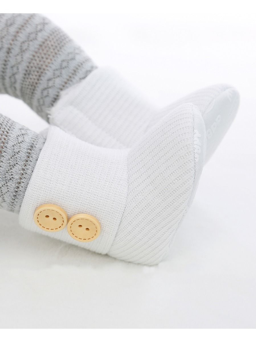 Winter Ribbed Baby Furry Knitted Boots - dianjiang-