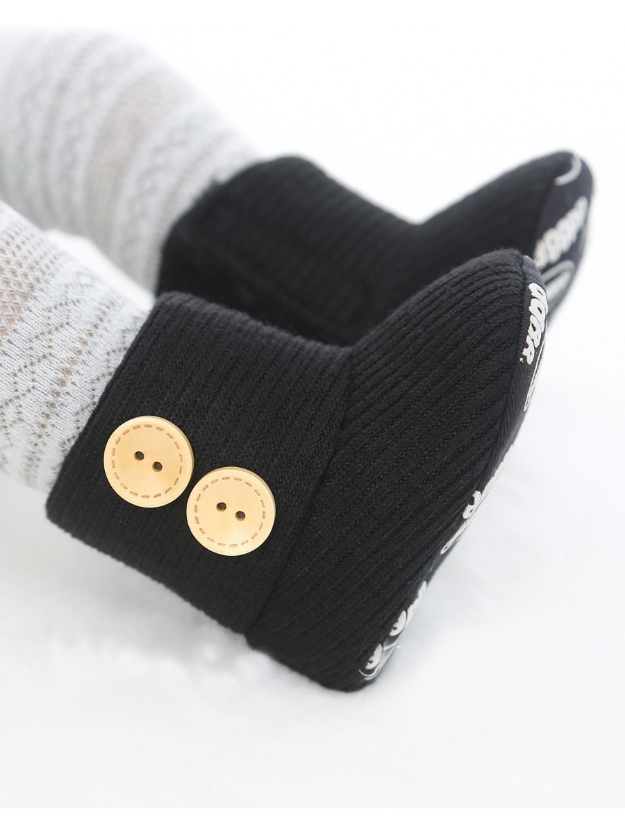 Winter Ribbed Baby Furry Knitted Boots - dianjiang-