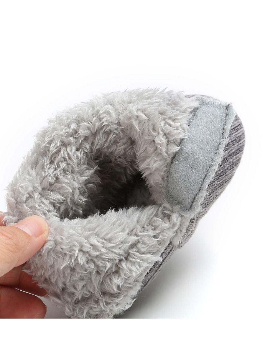 Winter Ribbed Baby Furry Knitted Boots - dianjiang-