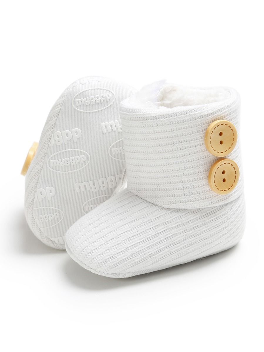 Winter Ribbed Baby Furry Knitted Boots - dianjiang-