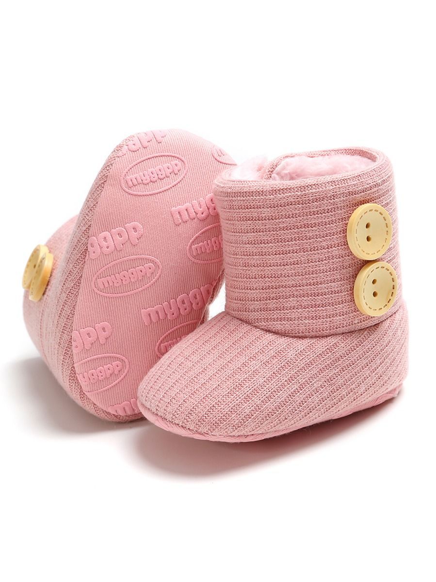 Winter Ribbed Baby Furry Knitted Boots - dianjiang-