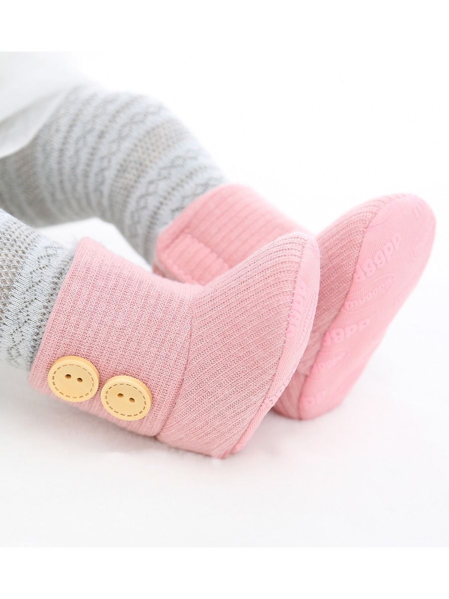 Winter Ribbed Baby Furry Knitted Boots - dianjiang-