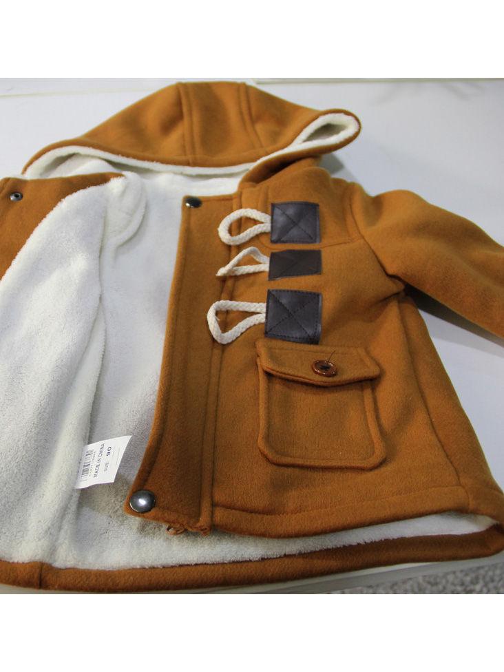 Winter Stylish Baby Toddler Boys Fleece Lining Hooded Coat - dianjiang-