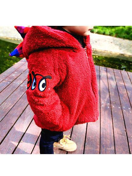 Fashion Toddler Boys Dinosaur Style Fleece-lined Hooded Coat - dianjiang-