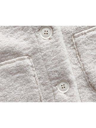 Winter Trendy Little Girl Solid Color Berber Fleece Jacket - dianjiang-