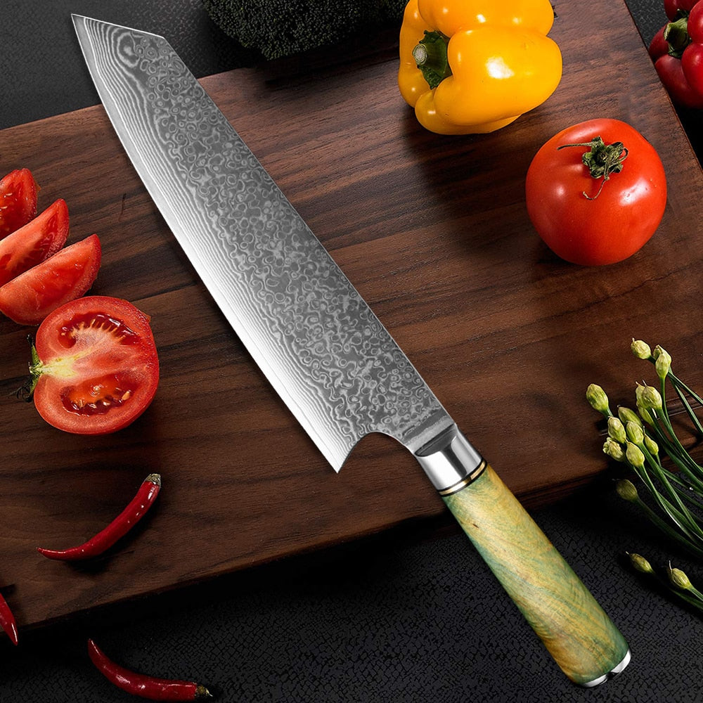 XITUO 1PCS Damascus VG10 Steel 8-inch Chef Knife Professional Japanes Kiritsuke Gyuto Cleaver Slicing Kitchen Knife Cooking Tool - dianjiang-