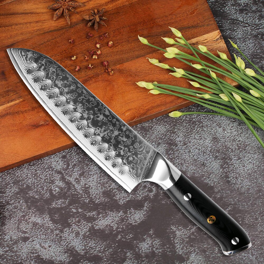 XITUO Damascus Chef Knife Professional Japan Sankotu Cleaver Bone Knives Utility Kiritsuke Paring Kitchen Knife Cooking Tools - dianjiang-