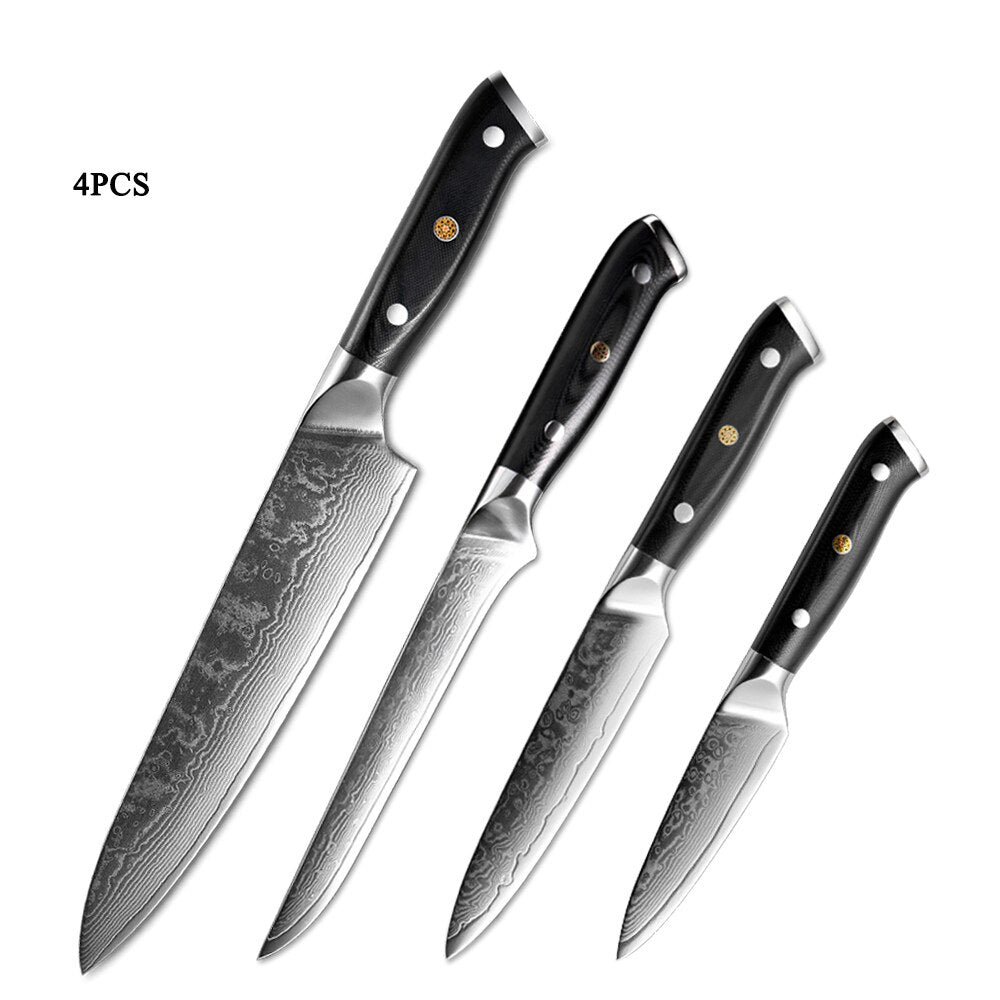 XITUO Damascus Chef Knife Professional Japan Sankotu Cleaver Bone Knives Utility Kiritsuke Paring Kitchen Knife Cooking Tools - dianjiang-