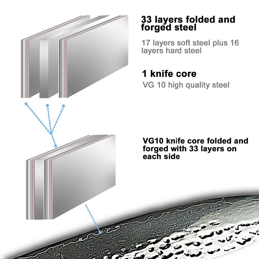 XITUO Highquality Damascus Knife 8