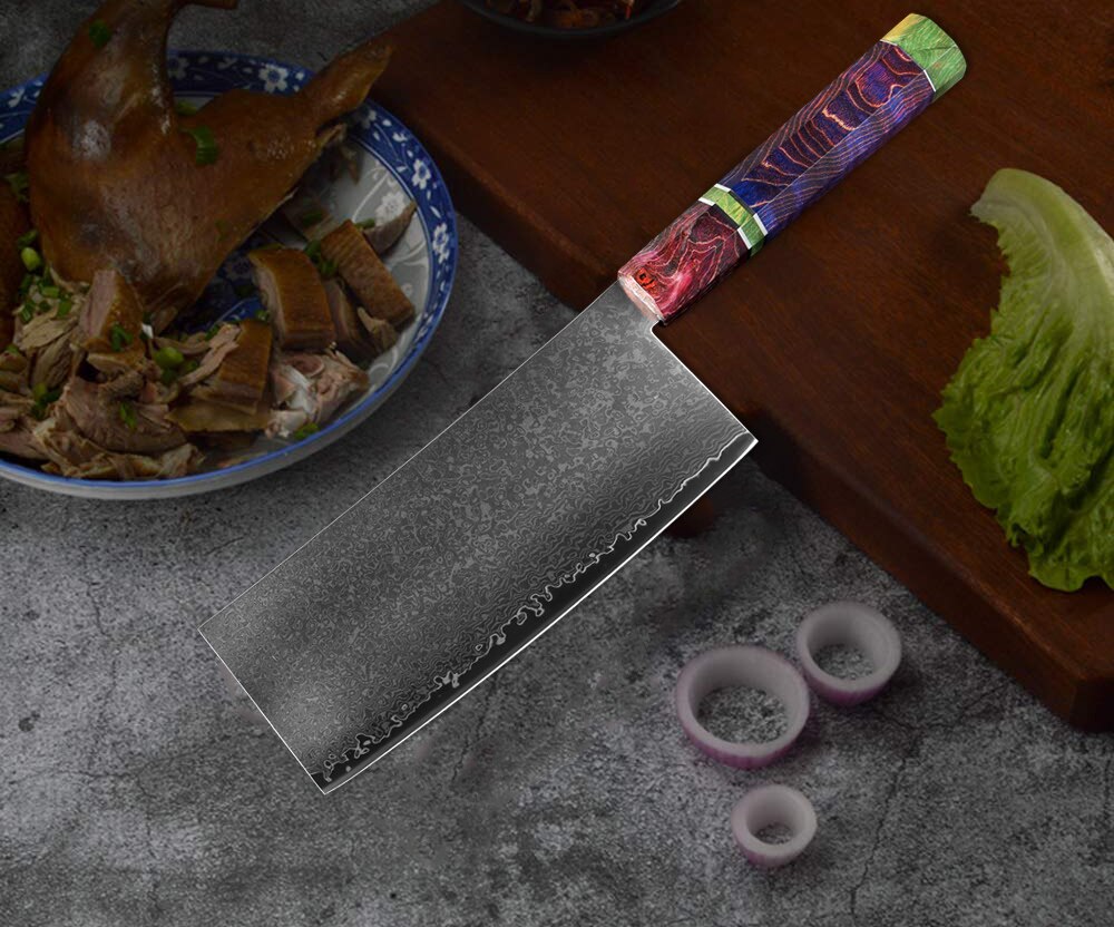 XITUO Kitchen Knife Damascus Steel 67 Layer Chinese Chef Knife Sharp Cleaver Peeling Vegetable Knife Home Hotel Cooking Tools - dianjiang-