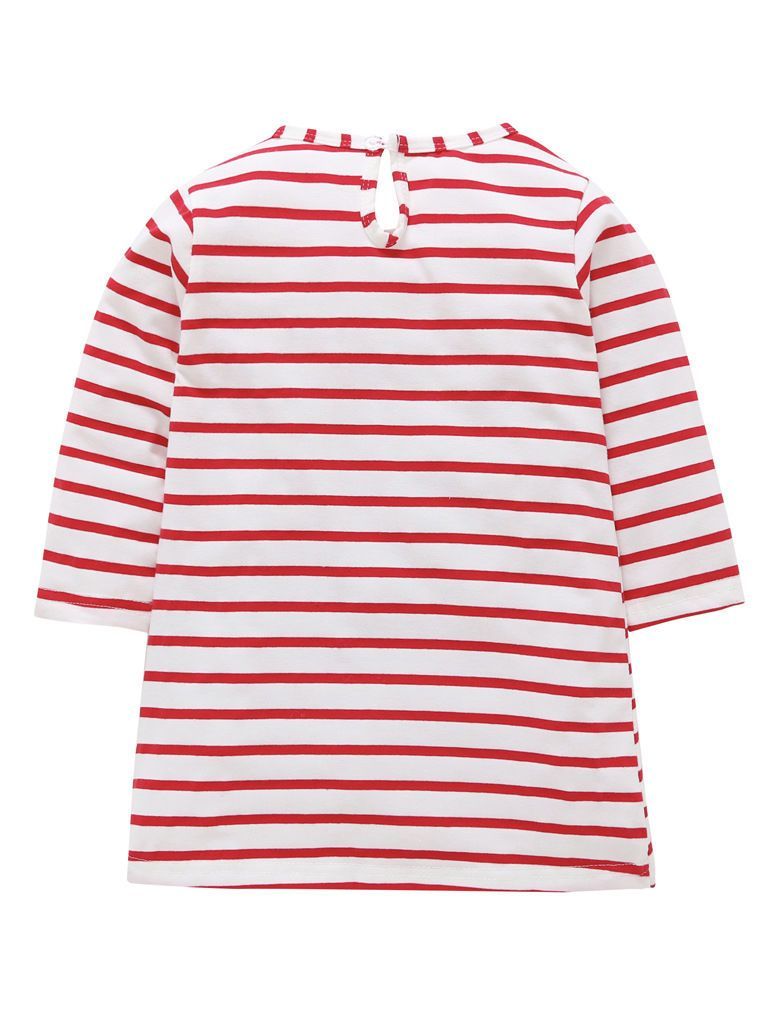 XMAS Deer Stripe Long-sleeved Shift Dress - dianjiang-