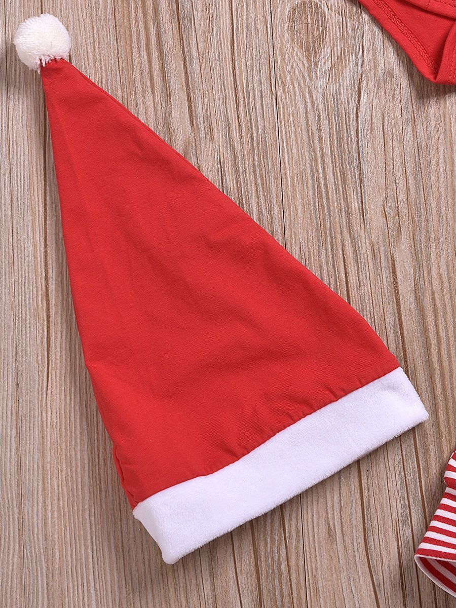 Xmas 3-Piece My 1st Christmas Set Baby Romper + Pants + Hat - dianjiang-