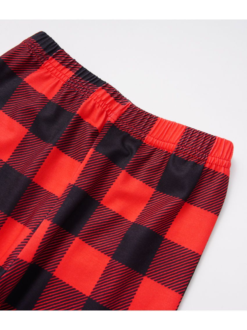 Xmas Baby Toddler Girl 2-Piece Set Deer Frilled T-shirt & Checked Pants - dianjiang-