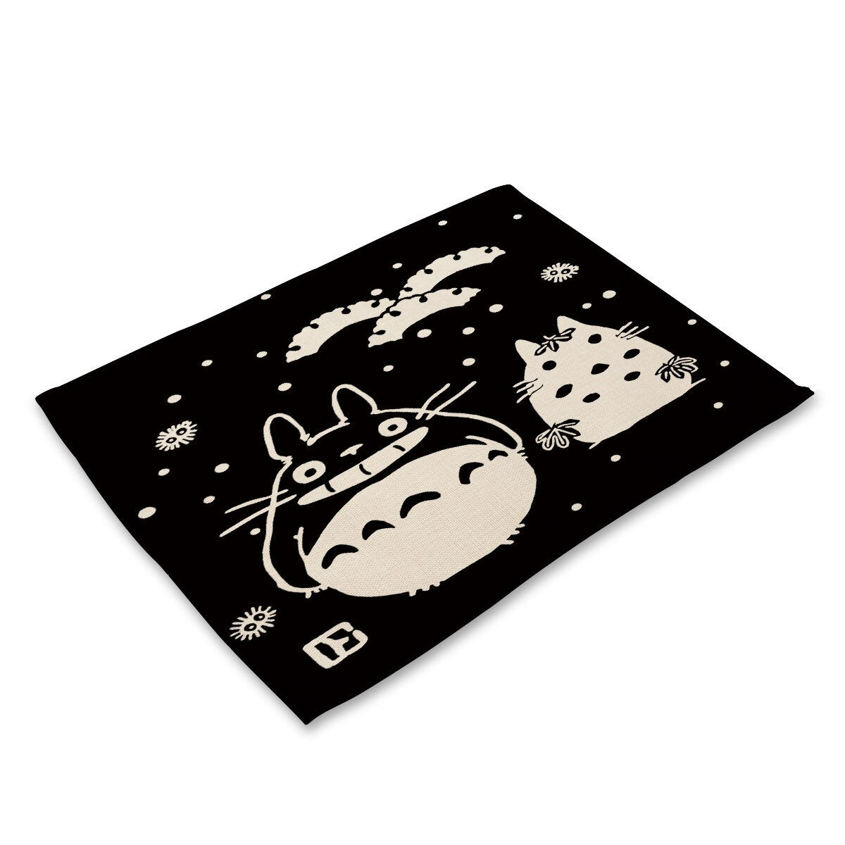 Yilin Cartoon Totoro Table Mats Nordic Home Placemat for Dining Table Linen Rectangle Kitchen Decoration Accessories Home - dianjiang-