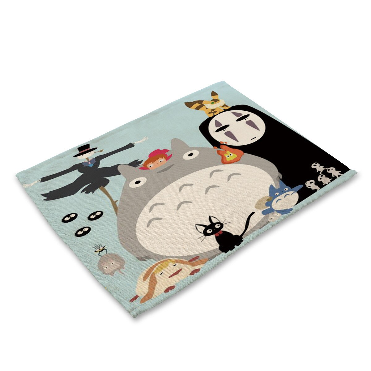 Yilin Cartoon Totoro Table Mats Nordic Home Placemat for Dining Table Linen Rectangle Kitchen Decoration Accessories Home - dianjiang-