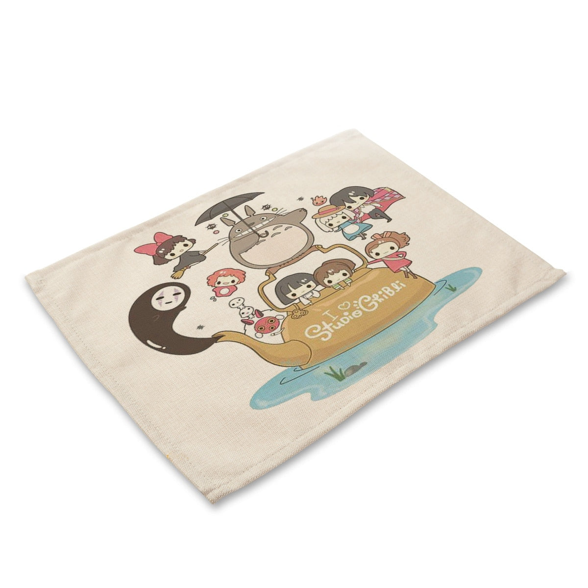 Yilin Cartoon Totoro Table Mats Nordic Home Placemat for Dining Table Linen Rectangle Kitchen Decoration Accessories Home - dianjiang-