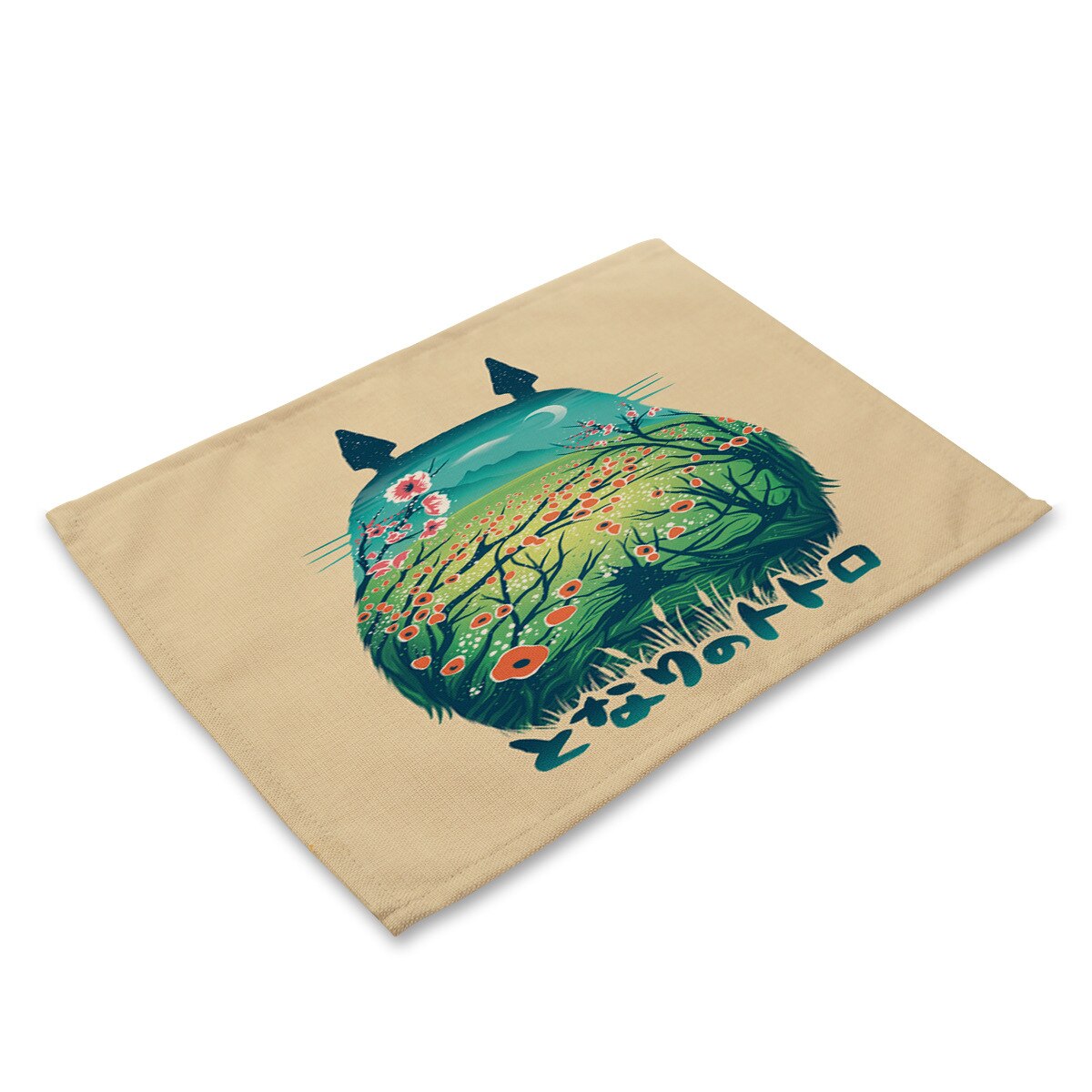 Yilin Cartoon Totoro Table Mats Nordic Home Placemat for Dining Table Linen Rectangle Kitchen Decoration Accessories Home - dianjiang-