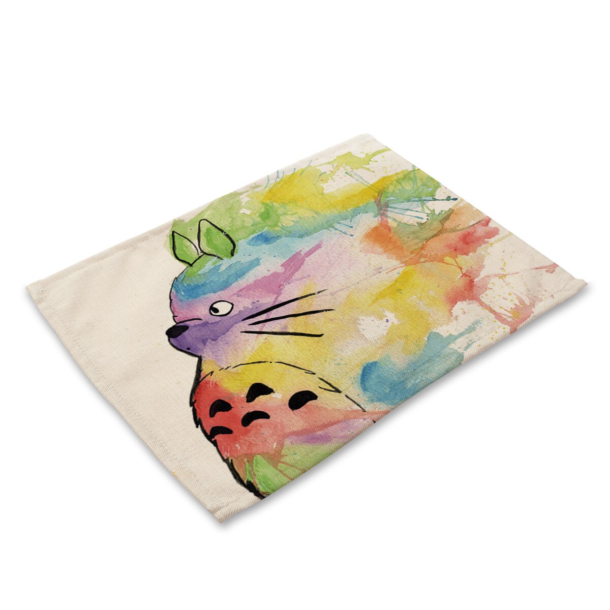 Yilin Cartoon Totoro Table Mats Nordic Home Placemat for Dining Table Linen Rectangle Kitchen Decoration Accessories Home - dianjiang-