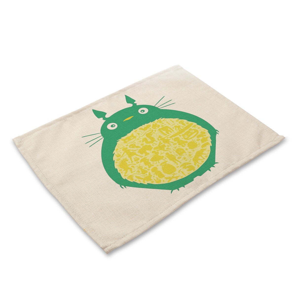 Yilin Cartoon Totoro Table Mats Nordic Home Placemat for Dining Table Linen Rectangle Kitchen Decoration Accessories Home - dianjiang-