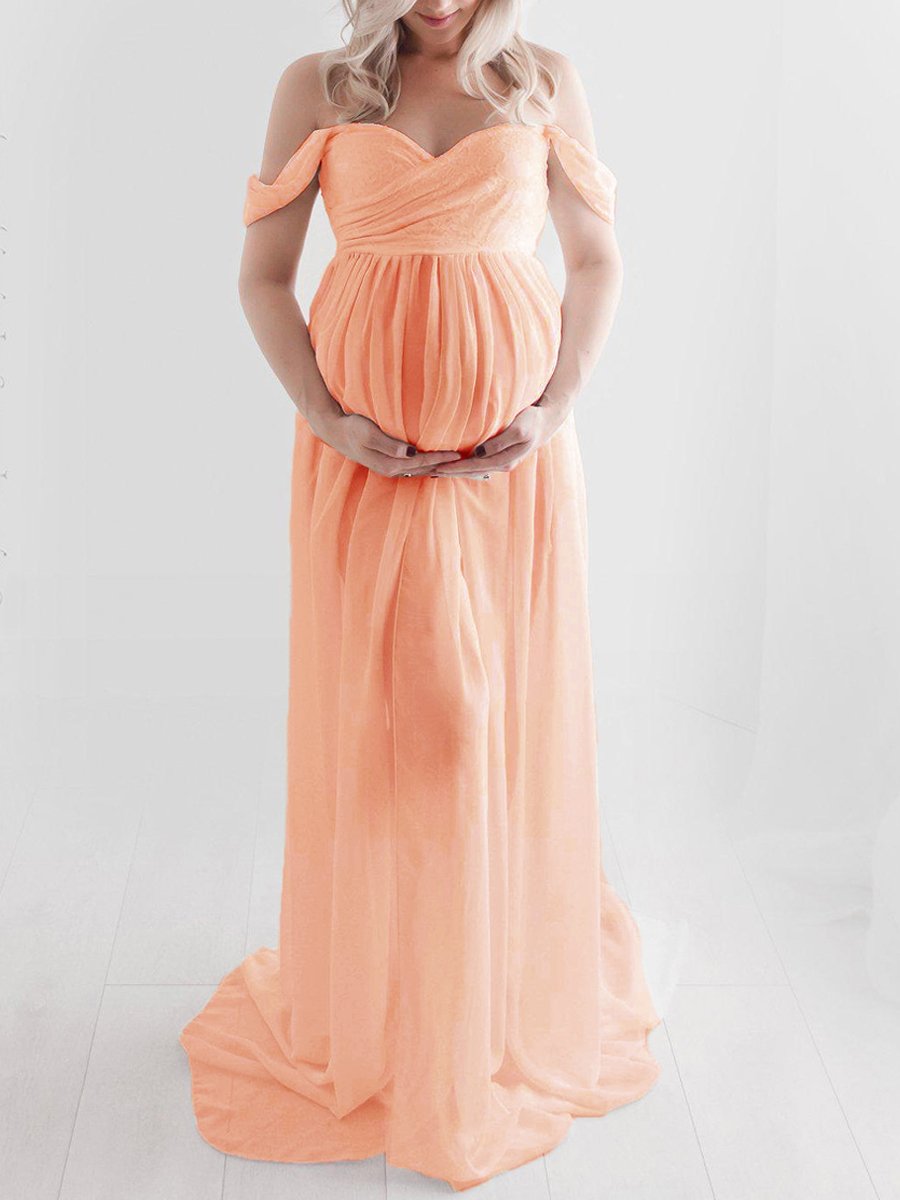 Maternity Chiffon Mop Dress - dianjiang-