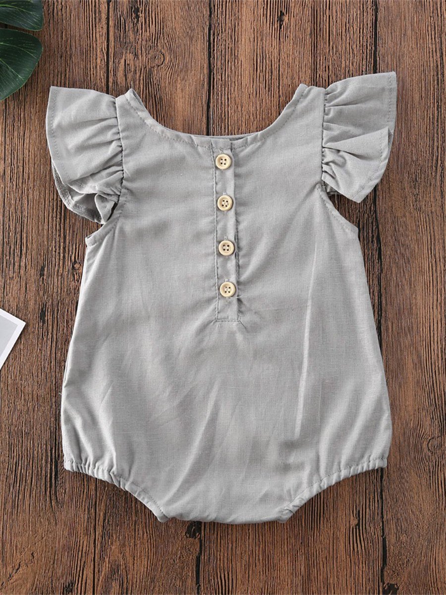 Baby Solid Color Crawling Jumpsuit - dianjiang-