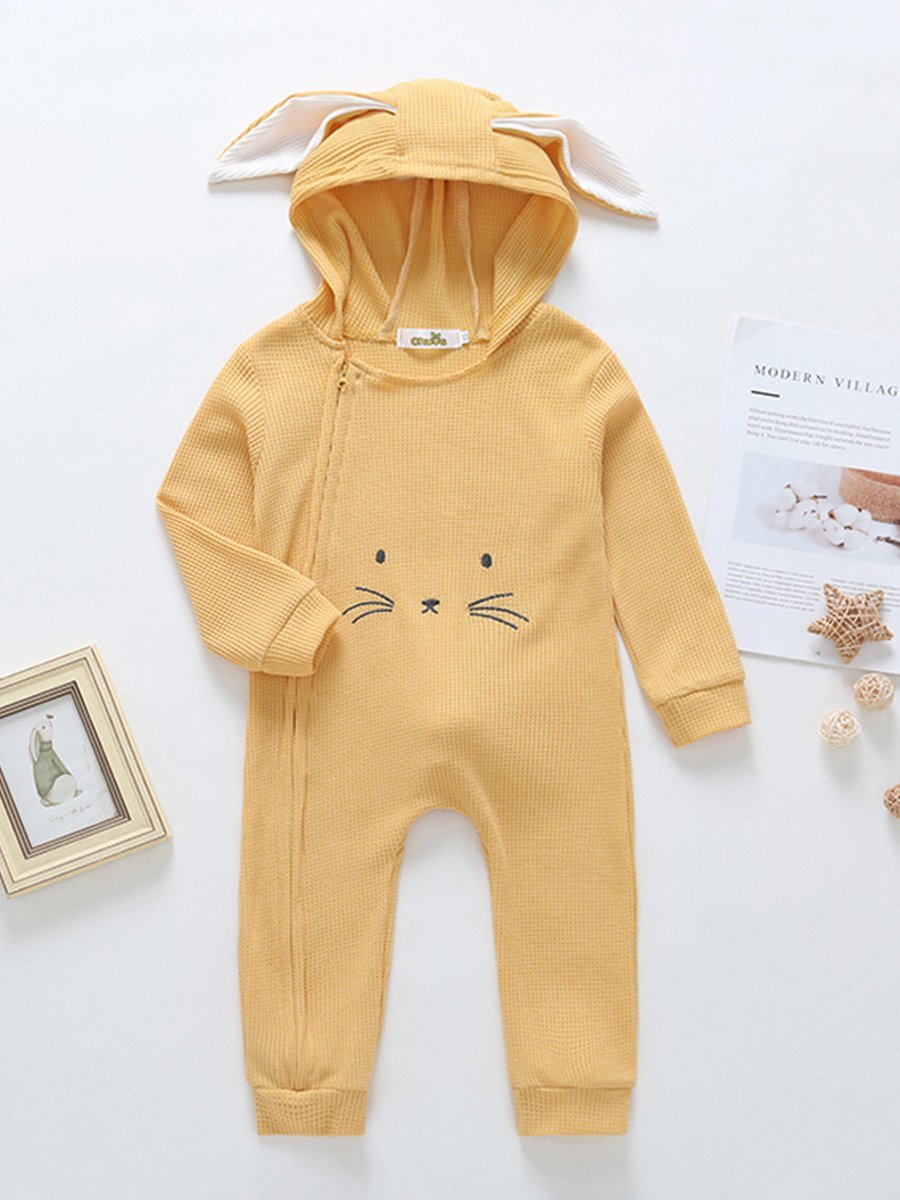 Newborn Baby Jumpsuit Bunny Ears Long Sleeve Romper - dianjiang-