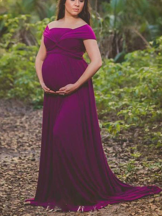 Maternity Purple Embrace Dress Shoot Dress - dianjiang-