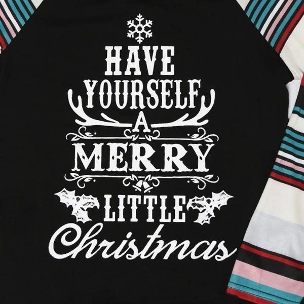 Maternity Christmas Printed Raglan Sleeve T-Shirt - dianjiang-