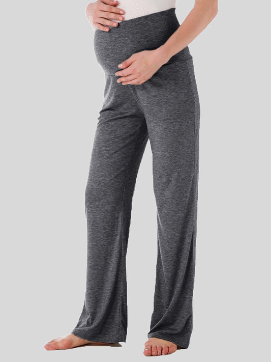 Maternity Wide Straight Tube Comfortable Stretch Trousers - dianjiang-