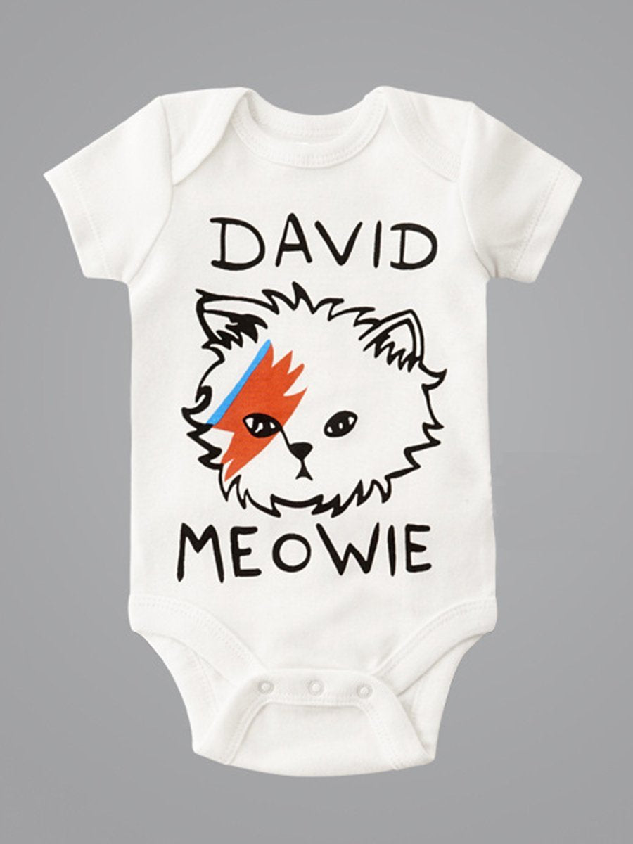 Baby Jumpsuit Cartoon Cat Short Sleeve Triangle Robe - dianjiang-