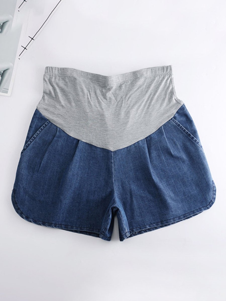 Wide-Leg Thin Belly Maternity Shorts - dianjiang-