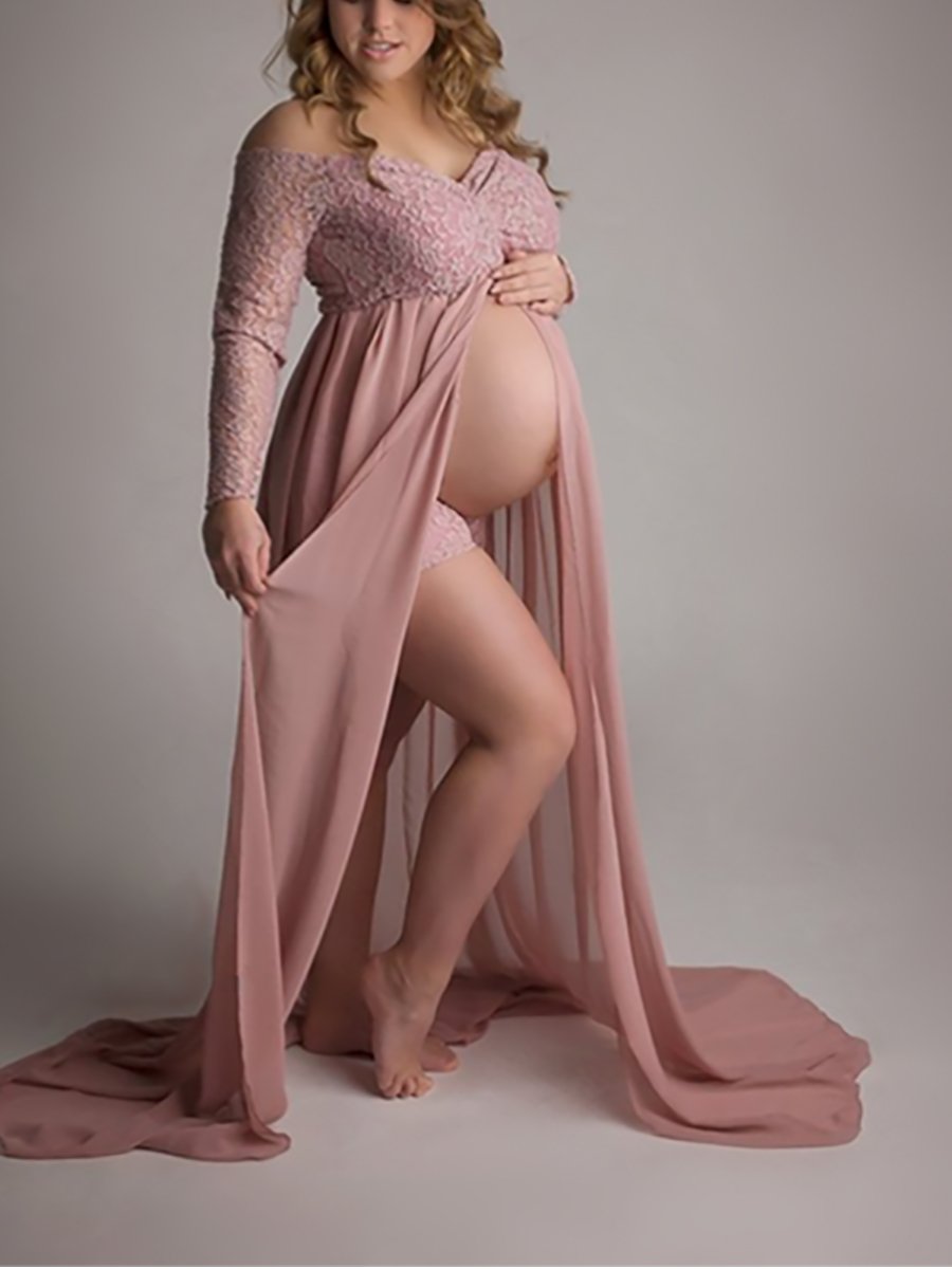 Maternity Photo Lace Dress - dianjiang-