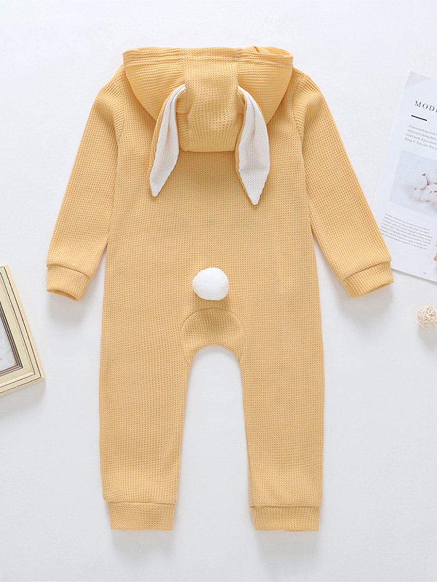 Newborn Baby Jumpsuit Bunny Ears Long Sleeve Romper - dianjiang-