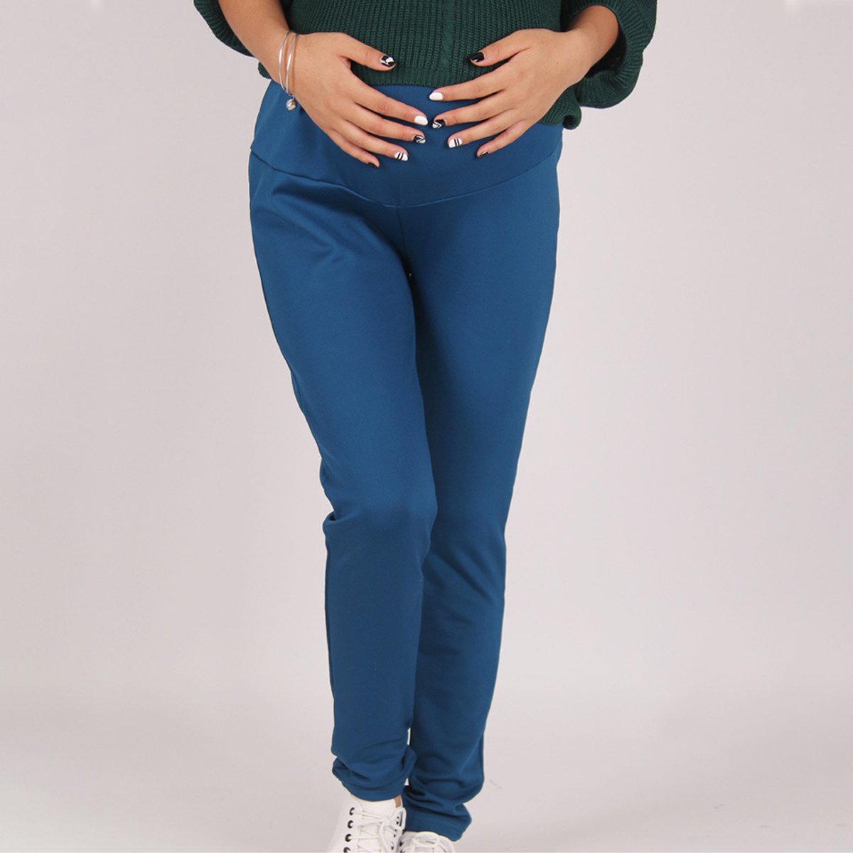 Maternity Plus Size Thick Section Stomach Lift High Waist Trousers - dianjiang-