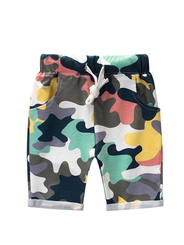 Cool Color-block Camouflage Shorts Cotton Bottom for Summer Toddlers Boys - dianjiang-