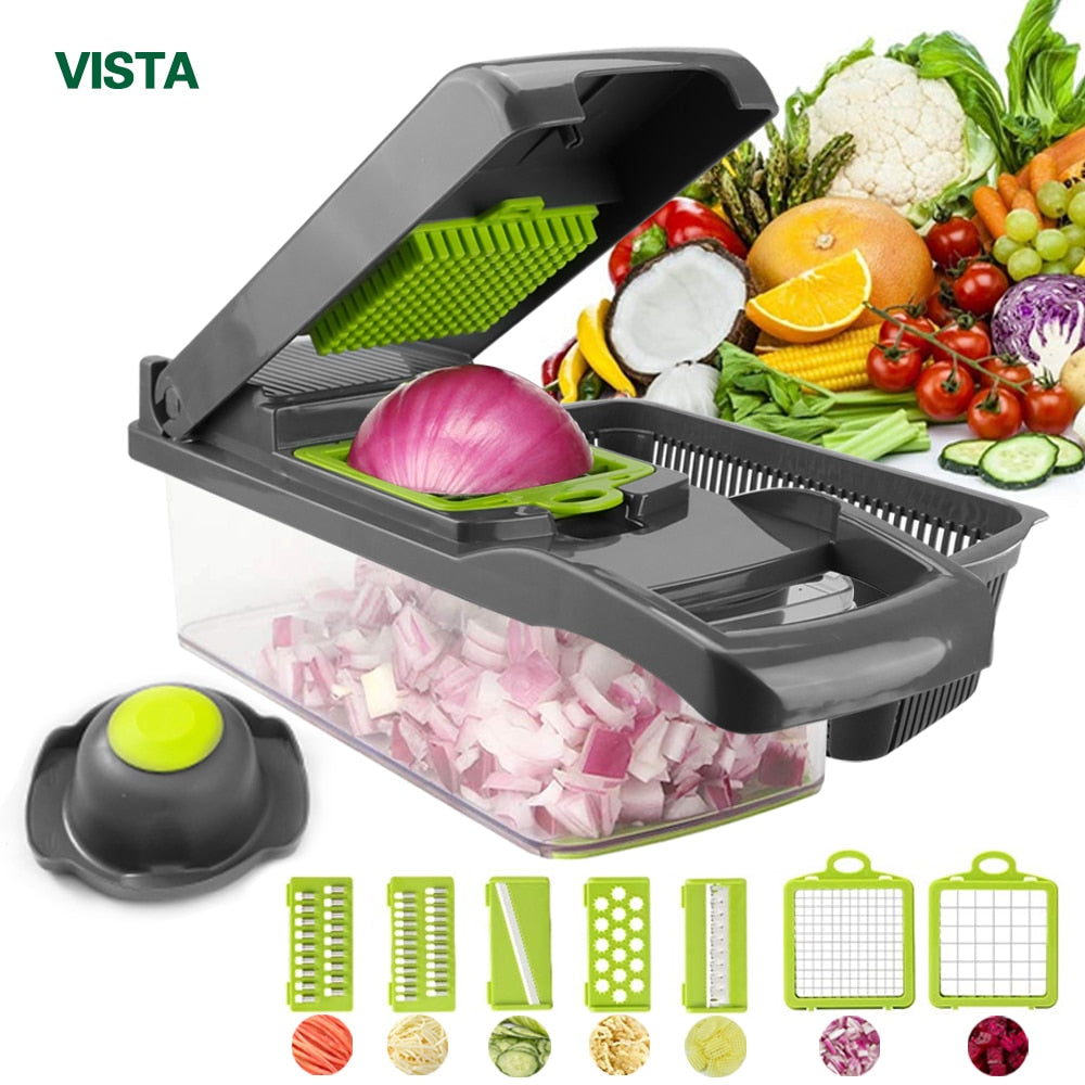 vegetable cutter multifunctional Mandoline Slicer Fruit  Potato Peeler Carrot Grater Kitchen accessories basket vegetable slicer - dianjiang-