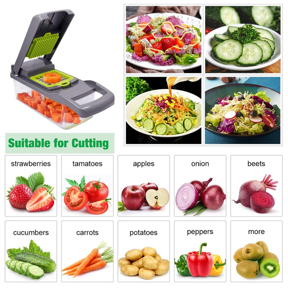 vegetable cutter multifunctional Mandoline Slicer Fruit  Potato Peeler Carrot Grater Kitchen accessories basket vegetable slicer - dianjiang-